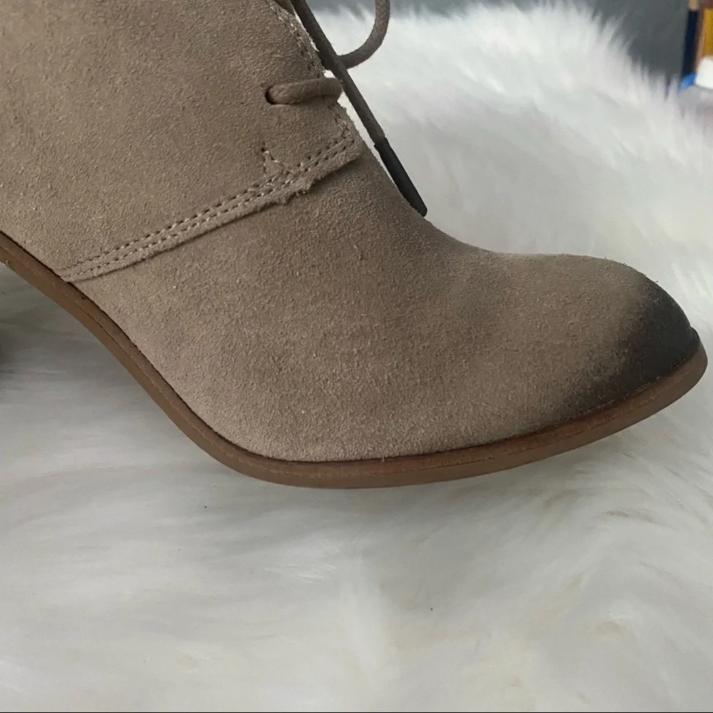Toms Desert Taupe‎ Lunata Burnished Suede Booties